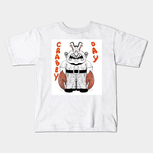 Crabby Day Kids T-Shirt by DMcK Designs